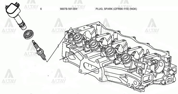 Honda CR-V Ateşleme Bujisi İridyum . . OEM 9807B-561CW